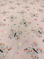 FLORAL BUTTERFLIES – COTTON JERSEY FABRIC – 143cm WIDE – 95% COTTON 5% ELASTANE
