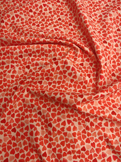 HEARTS ALL OVER – 100% COTTON FABRIC – 148cm WIDE