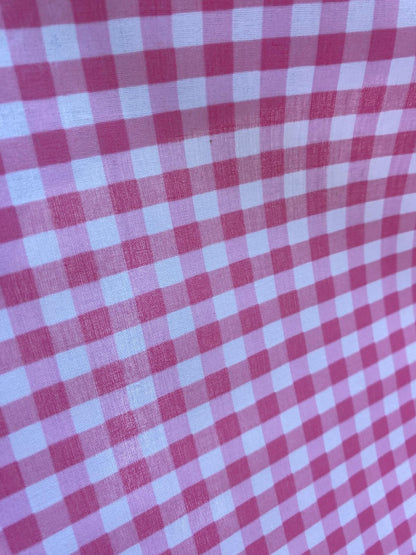 ¼ Inch Gingham Polycotton – 112cm / 44" – Polycotton – 3m Piece (6 Colourways)