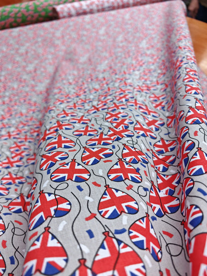 Union Jack Balloon Polycotton – 112cm / 44" – Polycotton (3 Colourways)