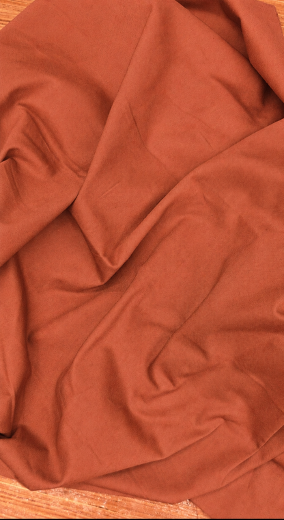 Terracotta Cotton Drill – 200cm / 78" - 100% Cotton