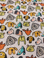SUPER SKETCHY DOGS – 100% COTTON FABRIC – 148cm WIDE