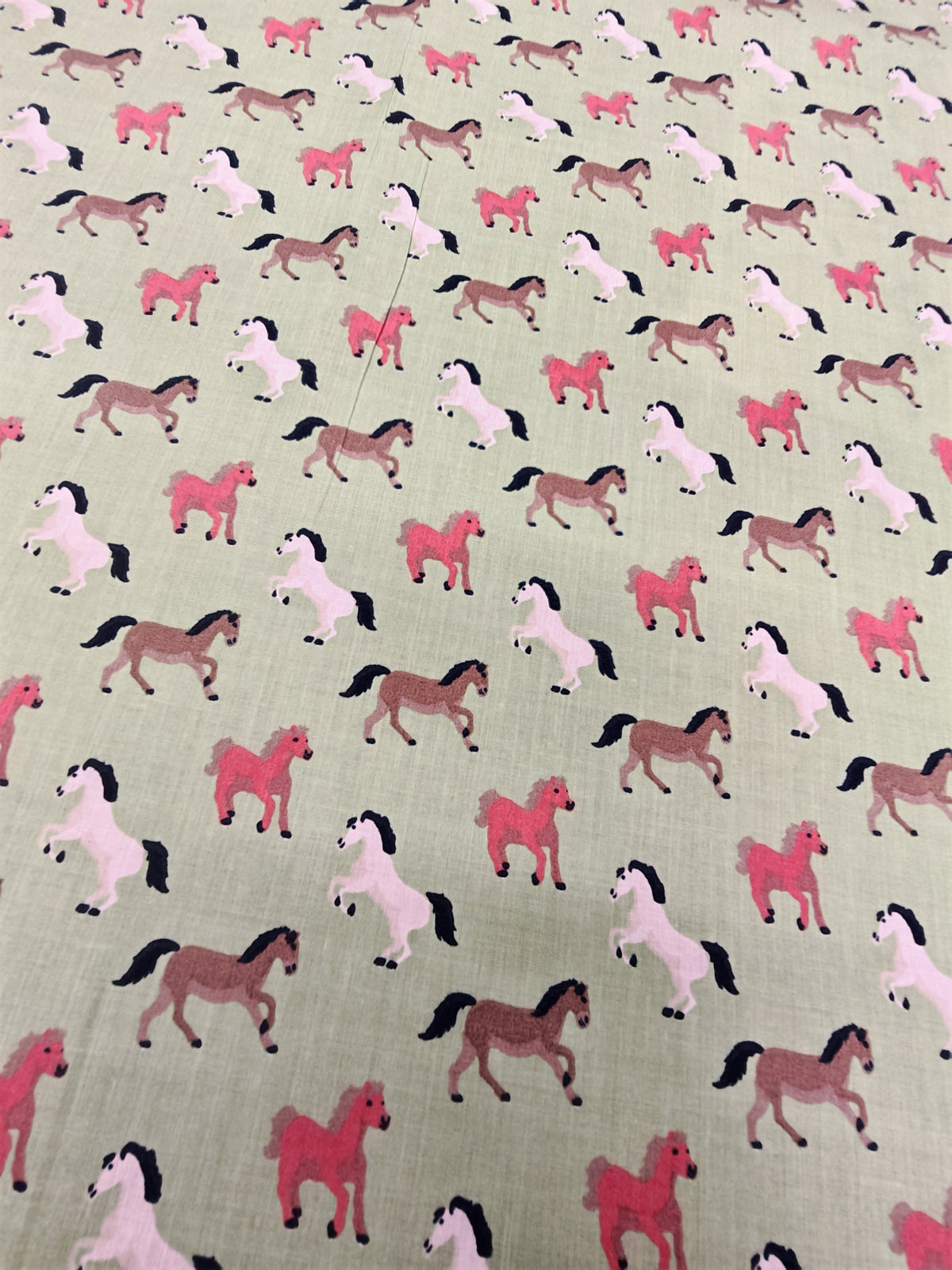 HORSES POLYCOTTON FABRIC – 4 COLOURWAYS – 112–114cm WIDE
