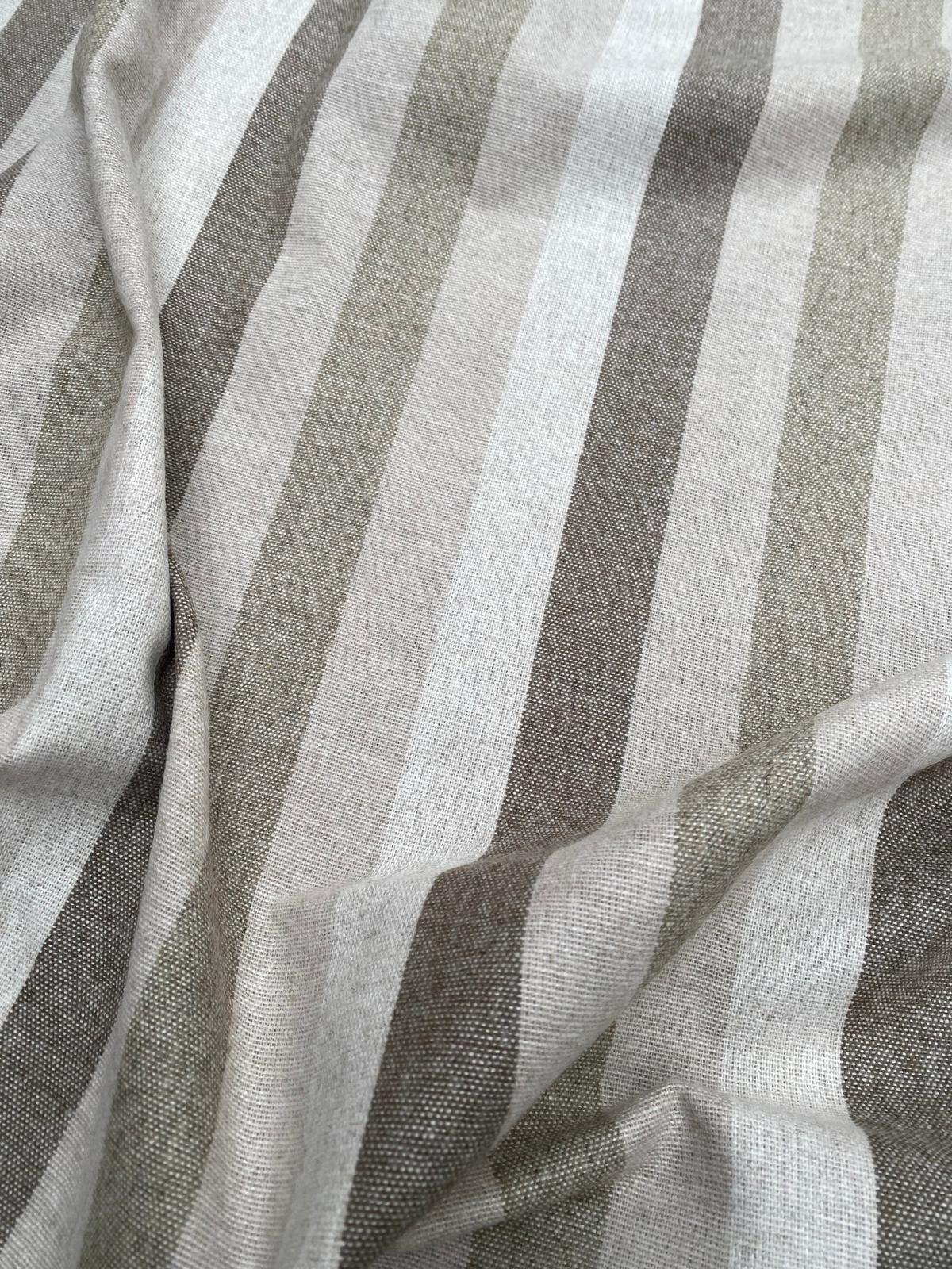 EARTH & STONE STRIPE – WOOL MIX FABRIC – NATURAL EARTH TONES – 156cm WIDE