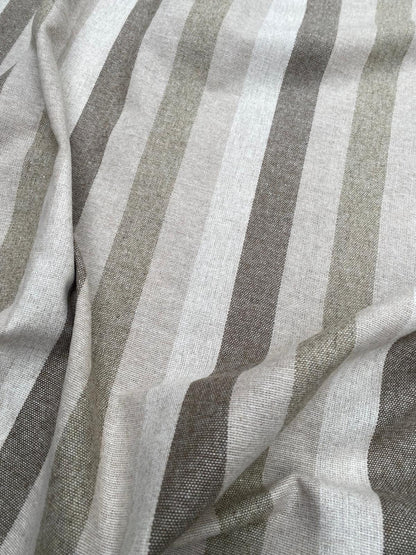 EARTH & STONE STRIPE – WOOL MIX FABRIC – NATURAL EARTH TONES – 156cm WIDE