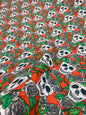 SKULLS & ROSES – HALLOWEEN POLYCOTTON FABRIC – 112cm WIDE