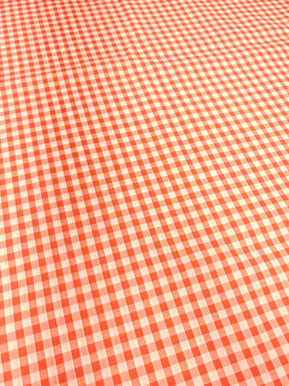 CORDED 1/4 GINGHAM CHECK – 35% COTTON 65% POLYESTER FABRIC – 113cm WIDE (5 COLOURWAYS)