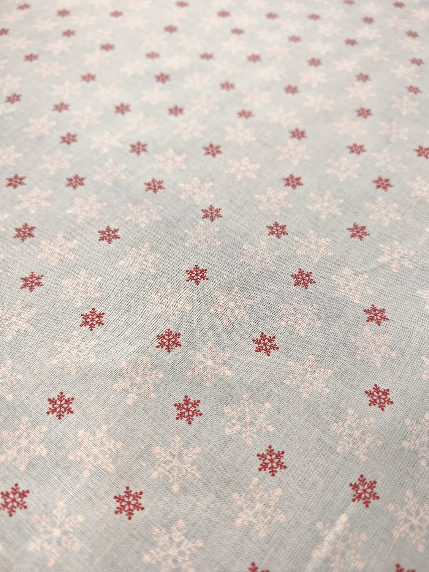 CHRISTMAS SNOWFLAKE – 100% COTTON CHRISTMAS PRINT – SKY BLUE – 138.5cm WIDE