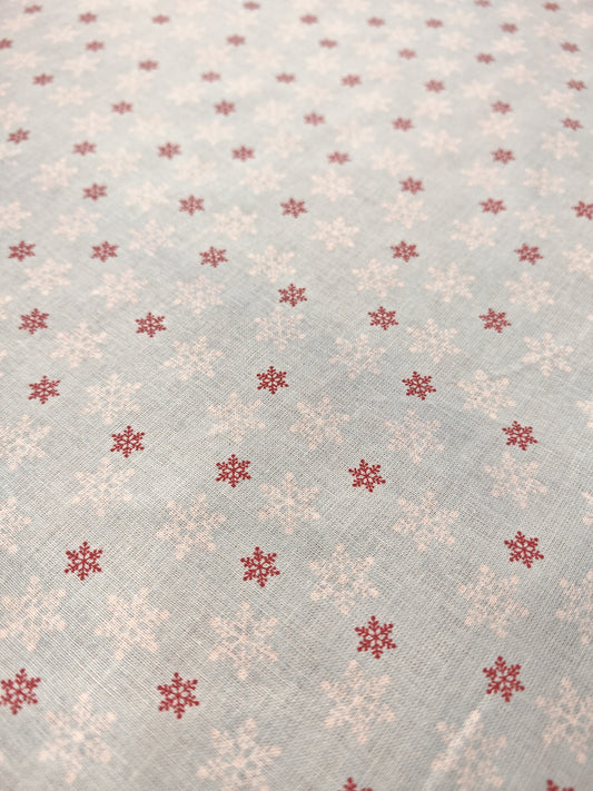 CHRISTMAS SNOWFLAKE – 100% COTTON CHRISTMAS PRINT – SKY BLUE – 138.5cm WIDE