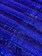 ELECTRIC BLUE SHIMMER FRINGE – METALLIC STRIPE FABRIC – 115cm WIDE