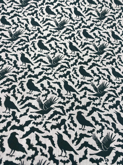 BATS & RAVENS – HALLOWEEN POLYCOTTON FABRIC – 114cm WIDE