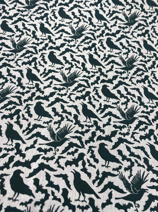 BATS & RAVENS – HALLOWEEN POLYCOTTON FABRIC – 114cm WIDE