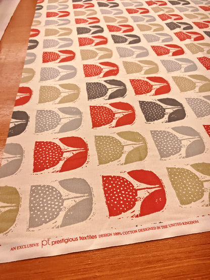 POPPY POD – PRESTIGIOUS TEXTILES – HEAVY COTTON HALF PANAMA FABRIC – 143cm WIDE