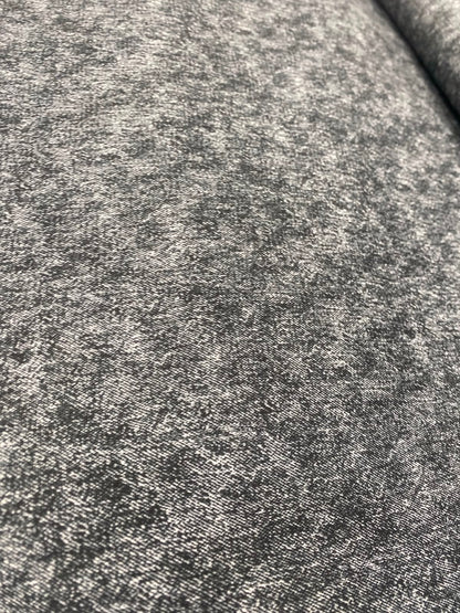 BLACK WASHED DENIM LOOK – 100% COTTON FABRIC – 114cm WIDE