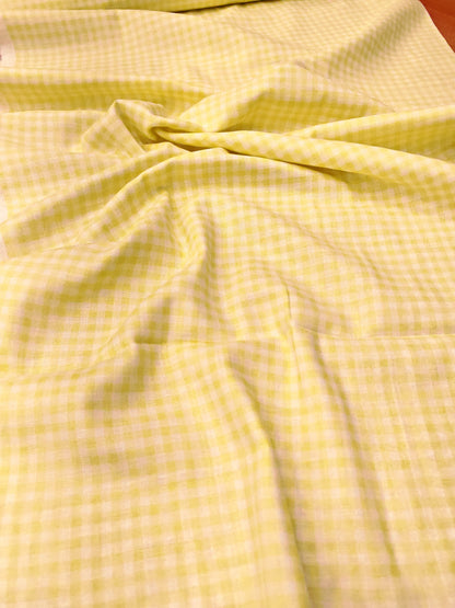 SUNSHINE GINGHAM – BRUSHED COTTON CHECK FABRIC – 112cm WIDE