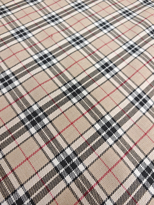 HERITAGE STONE TARTAN – POLYVISCOSE TARTAN FABRIC – 147cm WIDE
