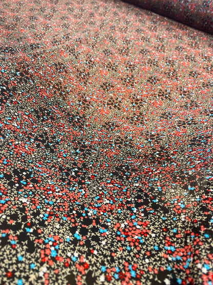 WILDFLOWER WHISPER – PRINTED POLYESTER CHIFFON FABRIC – 150cm WIDE - 3 METRE PIECE