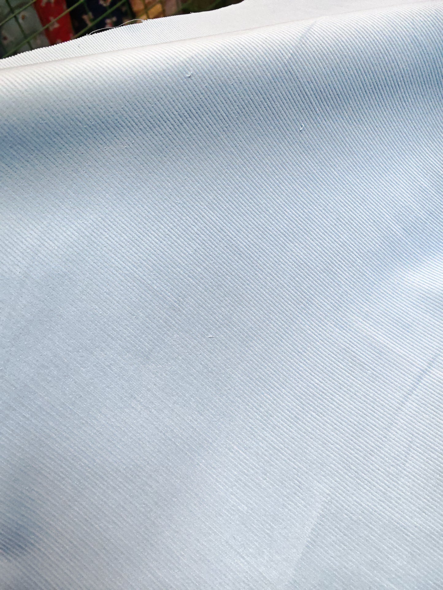 Light Blue Needlecord Fabric – 155cm / 61" – 100% Cotton Corduroy (14 Wale) – 3m Piece