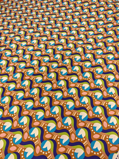 RETRO RIPPLE – DASHWOOD STUDIO KALEIDOSCOPE – 100% COTTON CREPE FABRIC – 146cm WIDE