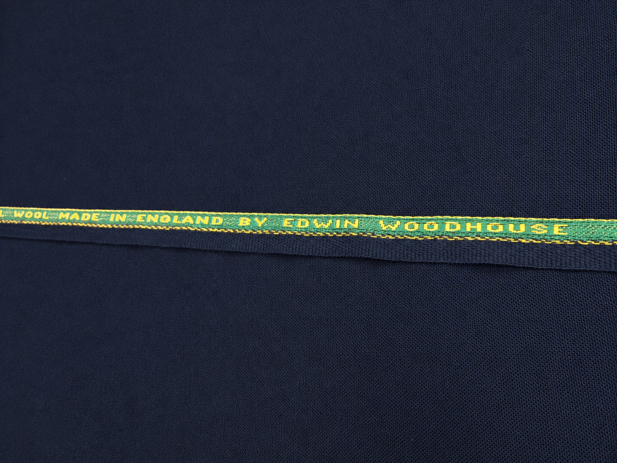NAVY WOOL SUITING – EDWIN WOODHOUSE – 100% WOOL FABRIC – 156cm WIDE