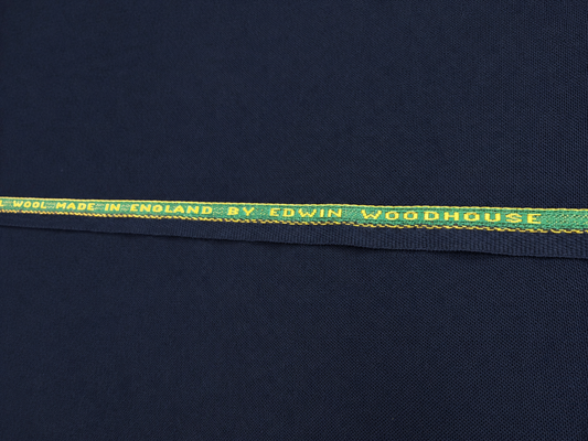 NAVY WOOL SUITING – EDWIN WOODHOUSE – 100% WOOL FABRIC – 156cm WIDE