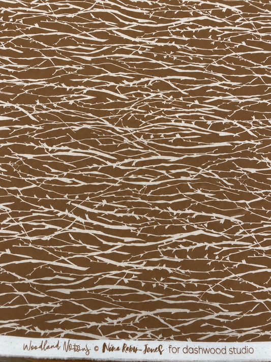 WOODLAND BRANCHES – DASHWOOD STUDIO WOODLAND NOTIONS – 100% COTTON FABRIC – 148cm WIDE