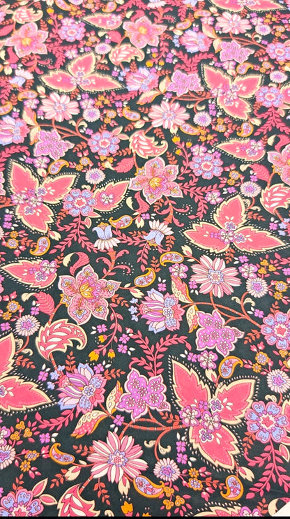FLORA FOLK PAISLEY BLOOMS – DASHWOOD STUDIO – 100% COTTON FABRIC – 144cm WIDE – 2 COLOURWAYS