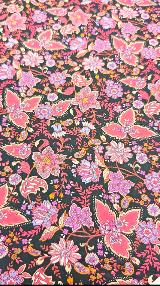 FLORA FOLK PAISLEY BLOOMS – DASHWOOD STUDIO – 100% COTTON FABRIC – 144cm WIDE – 2 COLOURWAYS