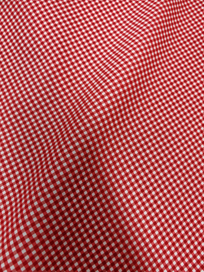 1/8" Gingham Polycotton (4 Colourways) – 112cm / 44" – Polycotton – 3m Piece