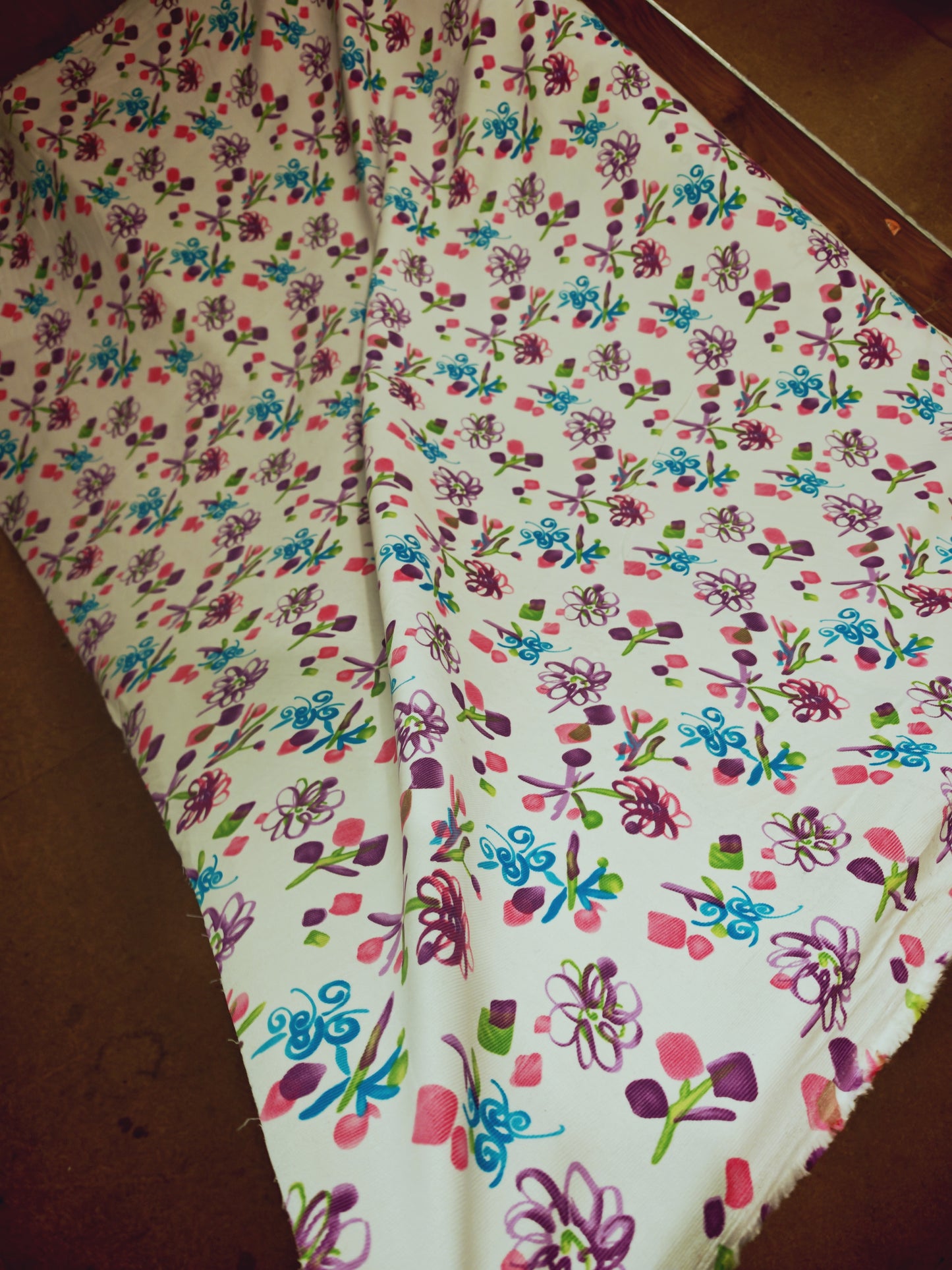 Printed Feather Corduroy – 100% Cotton, 3 Metre Piece (148cm Wide)
