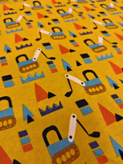 DIGGERS – MUSTARD POLYCOTTON WINCEYETTE – 80% COTTON / 20% POLYESTER – 109cm WIDE