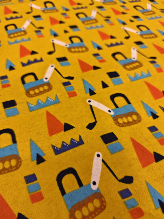 DIGGERS – MUSTARD POLYCOTTON WINCEYETTE – 80% COTTON / 20% POLYESTER – 109cm WIDE