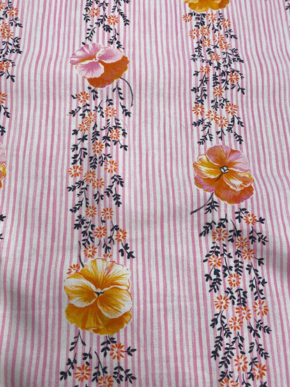 PANSY STRIPE – DESIGNERS GUILD – 100% COTTON FABRIC – 144cm WIDE (2 COLOURWAYS)