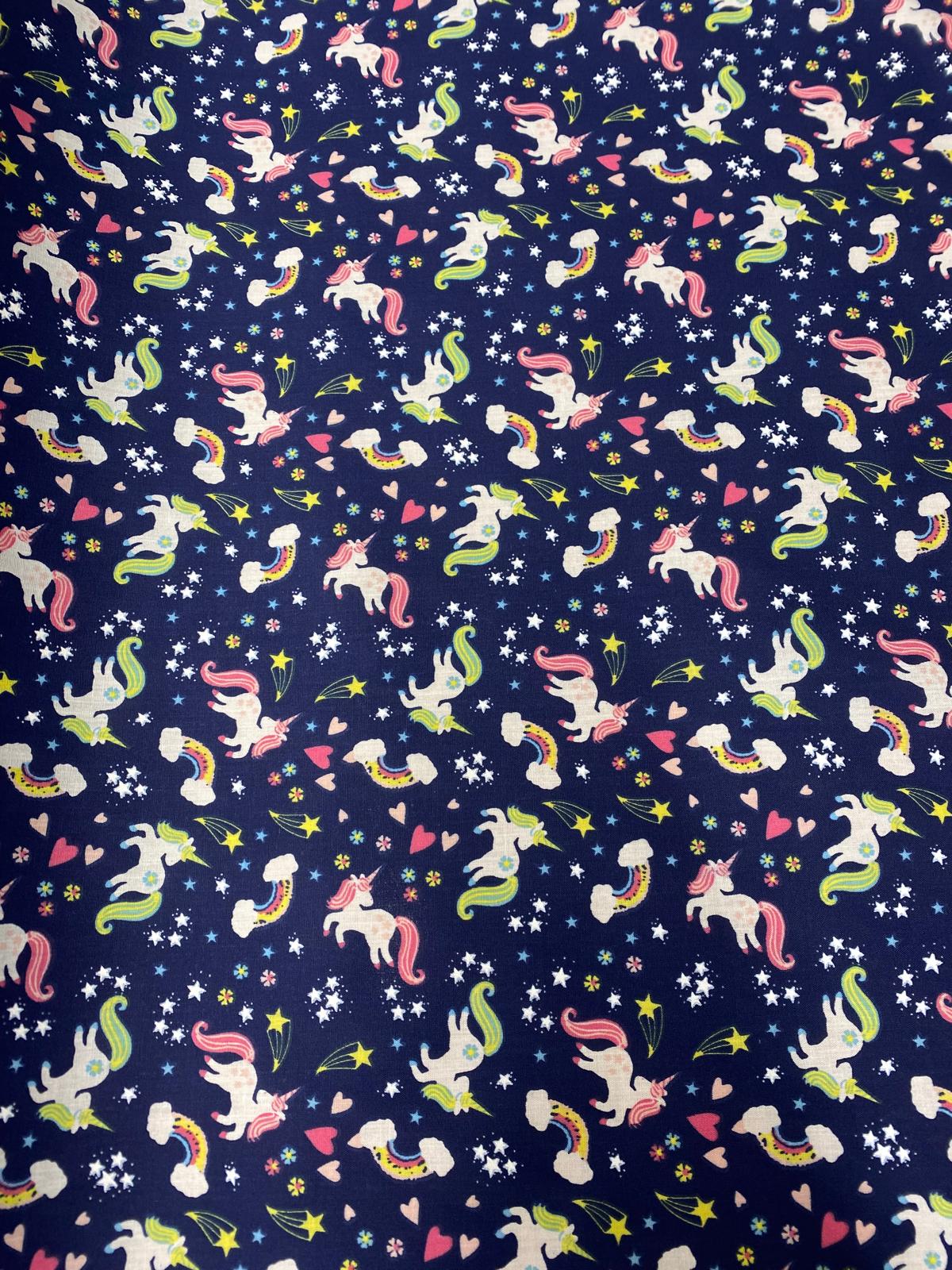 Unicorn Polycotton Print – 112cm Wide – Polycotton – 3m Piece