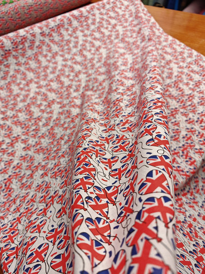 Union Jack Balloon Polycotton – 112cm / 44" – Polycotton (3 Colourways)