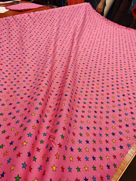MULTI-COLOURED STARS – 100% COTTON PRINT FABRIC – 142cm WIDE (3 COULORWAYS)