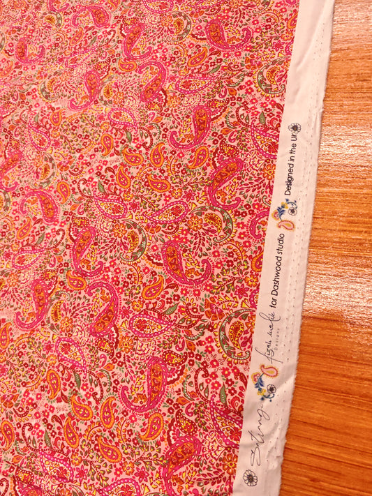 SUMMER PAISLEY – DASHWOOD STUDIO EGYPTIAN GIZA COTTON FABRIC – 146cm WIDE