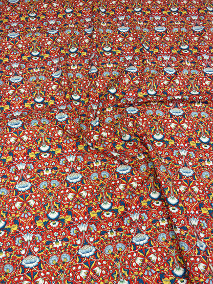 CRIMSON ARTS & CRAFTS GARDEN – 100% COTTON PRINT FABRIC – 149cm WIDE