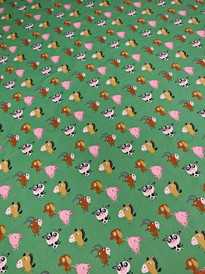 HAPPY FARMYARD FRIENDS – 100% COTTON FABRIC – 147cm WIDE