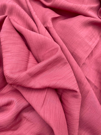 DUSKY PINK CRINKLE FABRIC – 148cm WIDE - 3 METRE PIECE