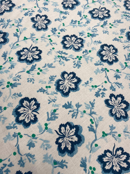 CHAMOMILE AQUA – DESIGNERS GUILD – 100% COTTON FABRIC – 144cm WIDE