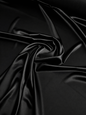 BLACK SATIN WITH STRETCH – POLYESTER SATIN WITH ELASTANE – 147cm WIDE