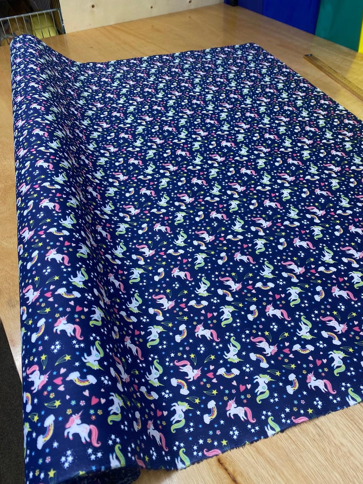 Unicorn Polycotton Print – 112cm Wide – Polycotton – 3m Piece