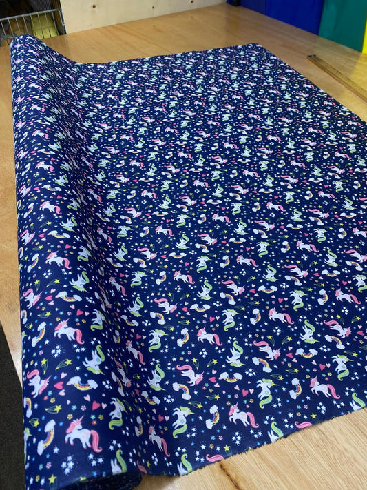 Unicorn Polycotton Print – 112cm Wide – Polycotton – 3m Piece