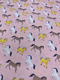 HORSES POLYCOTTON FABRIC – 4 COLOURWAYS – 112–114cm WIDE