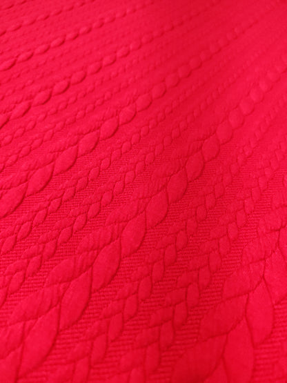 JACQUARD CABLE KNIT – TEXTURED STRETCH KNIT FABRIC – 8 COLOURWAYS – 152–160cm WIDE