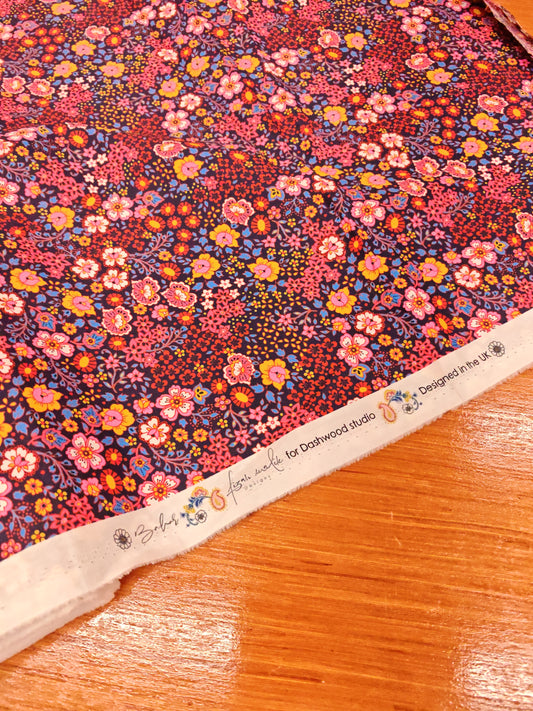 ACE COTTON LAWN – BAHAR – DASHWOOD STUDIO – 100% COTTON FABRIC – 146cm WIDE – BOHO RED