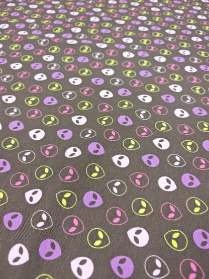 ALIEN FACES – COTTON JERSEY – 152cm WIDE– COTTON WITH ELASTANE