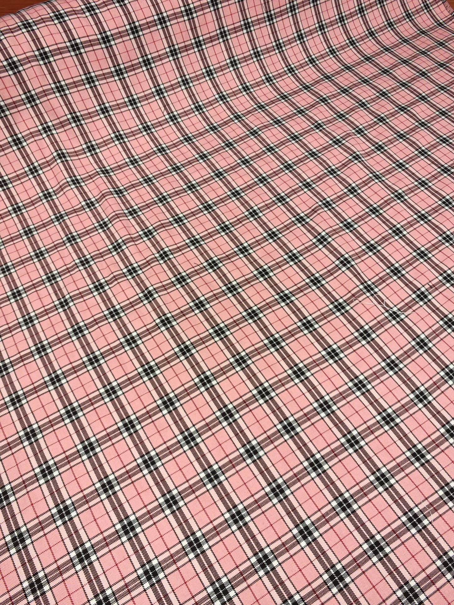 BLUSH KENSINGTON TARTAN – POLYVISCOSE TARTAN FABRIC – 145cm WIDE