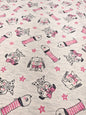 PINK DOGS – COTTON JERSEY – 95% COTTON 5% ELASTANE – 144cm WIDE